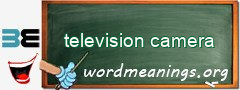 WordMeaning blackboard for television camera